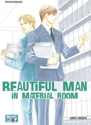 Beautiful man in material room