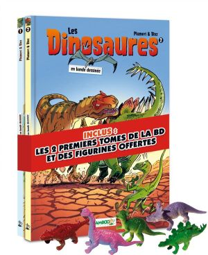 Les Dinosaures en BD - Coffret tome 1 + tome 2 + Figurines