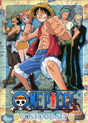 one piece ; set de cartes postales