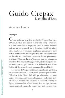 Guido crepax - L'axiome d'eros
