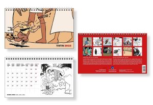 Calendrier à poser Tintin 2022