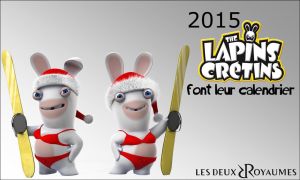 calendrier 2015 ; les lapins crétins font leur calendrier