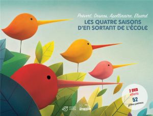 les quatre saisons d'En sortant de l'école : Prévert, Desnos, Apollinaire, Eluard