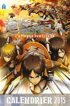 l'attaque des titans - calendrier 2015 l'attaque des titans - calendrier 2015