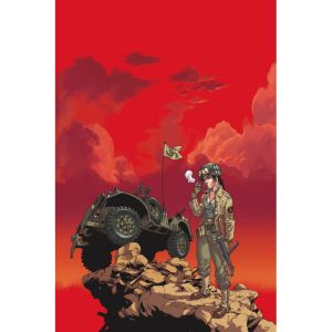 Affiche Camion et ciel rouge ; signée ; Buchet ; 40x60 Affiche Camion et ciel rouge ; signée ; Buchet ; 40x60