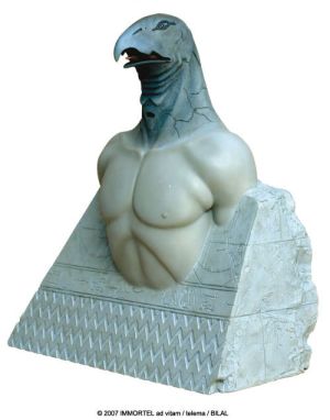Buste Horus polychrome