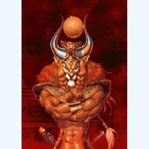 Affiche Homme Lion ; Crisse ; Signée & Numérotée 300 ex. ; 30x40