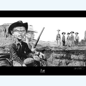 Affiche Les 7 Mercenaires ; Da Costa ; 30x40