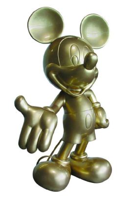 Figurine mickey taille réelle monochrome or