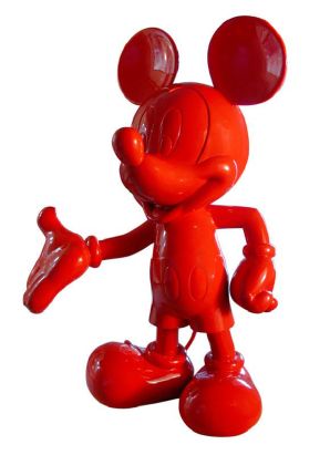 Figurine mickey taille réelle monochrome rouge Figurine mickey taille réelle monochrome rouge