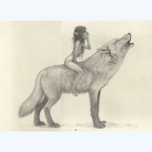 Affiche Fée et Loup ; Erlé ; 50x70