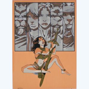 Sérigraphie Fond marron ; Floc'h ; Signée & Numérotée 49 ex. ; 30x40