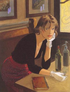 Affiche Cécile au café ; Gibrat ; Signée & Numérotée 500 ex. ; 30x40