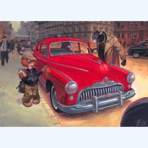 Affiche Voiture Rouge ; Guarnido ; 50x70 Affiche Voiture Rouge ; Guarnido ; 50x70