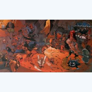 Affiche Typtique le Barbare ; Herenguel ; Signée ; 52x31 Affiche Typtique le Barbare ; Herenguel ; Signée ; 52x31