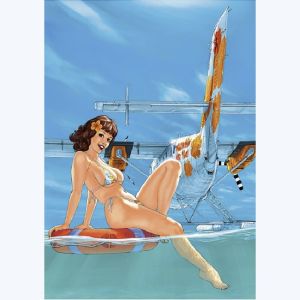 Affiche Pin-Up ; Hugault ; Signée & Numérotée 220 ex. ; 50x70