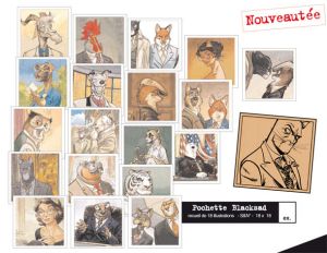 Pochette Blacksad 18 illustrations - Guarnido - Numéroté - 1000ex. - 18x18