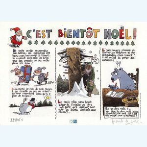 Affiche Catastrophes au pays du père noël ; Le Gall ; Signée & Numérotée 450 ex. ; 20x30 Affiche Catastrophes au pays du père noël ; Le Gall ; Signée & Numérotée 450 ex. ; 20x30