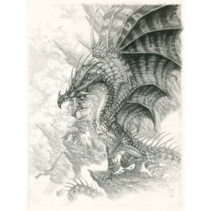 Affiche Crayonné Dragon ; Ledroit ; 40x50