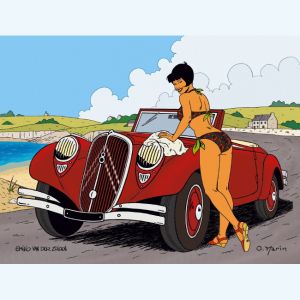 Affiche Marfot avec la traction ; Marin ; Signée  ; 30x40