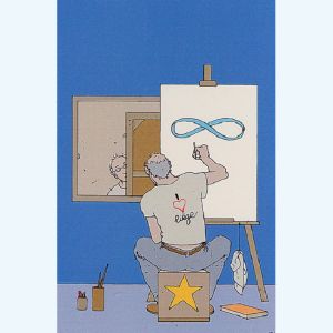 Affiche I love Liège ; Moebius ; 48,7x69