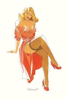 Affiche Pin-up Rose - Berthet - 1000 ex. - 18x24