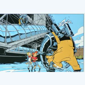 Sérigraphie Spirou n°3 couleur ; Munuera ; Signée & Numérotée ; 30x40 Sérigraphie Spirou n°3 couleur ; Munuera ; Signée & Numérotée ; 30x40