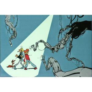 Sérigraphie Spirou n°7 couleur ; Munuera ; Signée & Numérotée ; 30x40 Sérigraphie Spirou n°7 couleur ; Munuera ; Signée & Numérotée ; 30x40