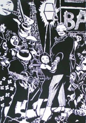 Sérigraphie d'Alack's tango ; Munoz ; Signé 220 ex. ; 50x70