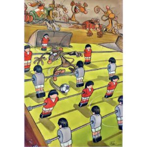 Affiche Baby Foot ; P'tiluc ; 50x70