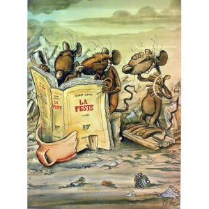 Affiche La Peste ; P'tiluc ; 50x70