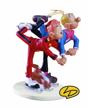 Figurine spirou, fantasio et spip patineurs
