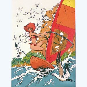 Sérigraphie Planche à Voile ; Walthéry ; Signée & Numérotée 120 ex. ; 30x40