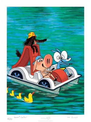Affiche Ariol sur le Lac d'Annecy - Servier BD 2018 (numérotée et signée)