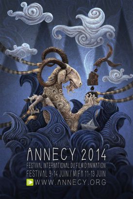 Affiche Festival animation Annecy 2014 40x60 cm