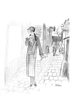 Illustration originale Le marin, l'actrice et la croisière jaune