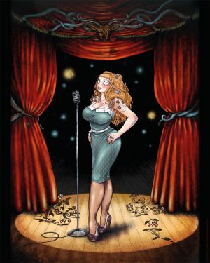 Affiche Burlesque Girrrl numérotée et signée