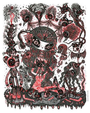 Affiche de Ciou "Engrave spirit into the flesh"