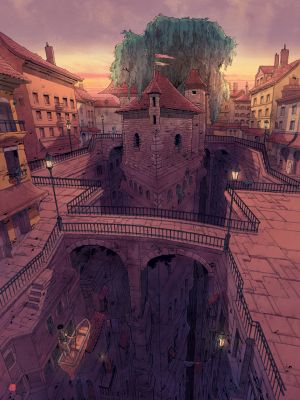 Affiche Bablet - Annecy Venise des Alpes Céleste (30x40)
