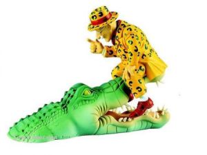 Figurine Jérôme Moucherot sur crocodile