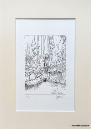 Prêtresse des bois – Estampe numérique
