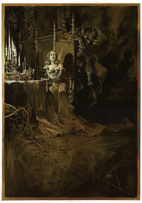 Estampe La Belle et la Bête par Sorel
