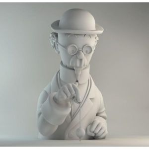 Figurine Tournesol Mat en porcelaine
