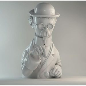 Figurine Tournesol brillant en porcelaine