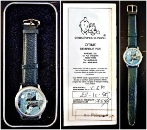 Montre Tintin Citime "Lotus Bleu vintage"