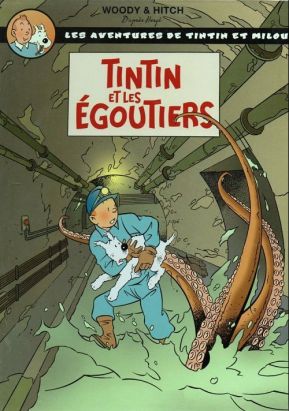 Tintin et les égoutiers