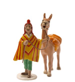 Figurine carte de voeux 1972 - ZORRINO ET LE LAMA