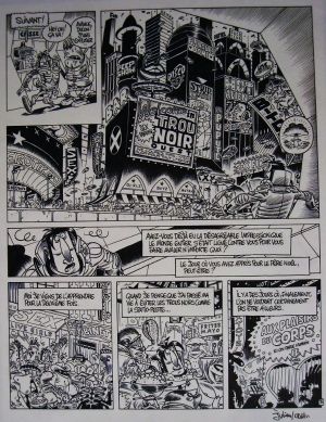 Planche originale Cosmik Roger ; Trou noir