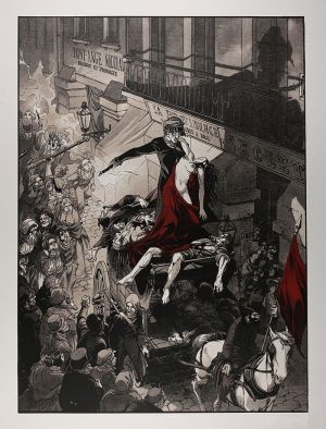 Sérigraphie Julie aux barricades - Sambre