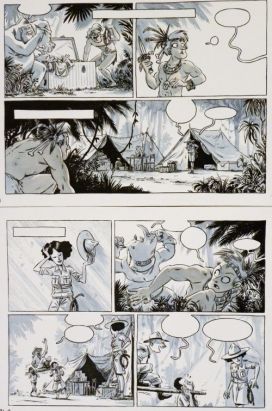 Planche originale Johnny Jungle ; p°23